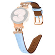 Watch Strap Samsung Galaxy Watch Universal Rhinestone M-shape Connector Genuine Cow Leather Band with Rose Gold Buckle