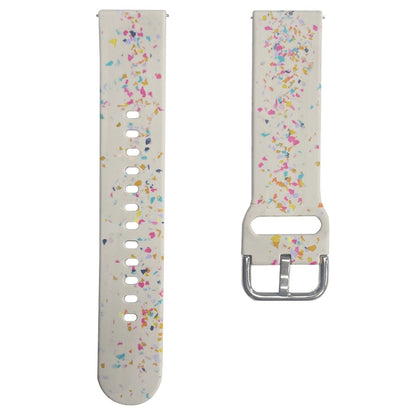 Samsung Galaxy Watch3 45mm / Huawei Watch GT Watch Band 22mm Silicone Pattern Sport Strap - Starlight#serie_6