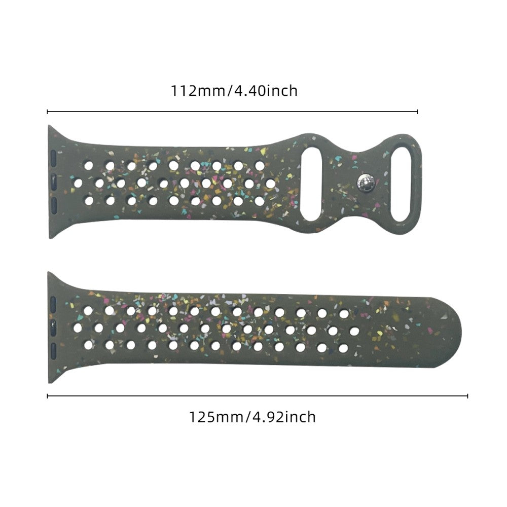 Silicone Band Apple Watch Universal 49mm/45mm/42mm Pattern Watch Strap - Green#serie_3