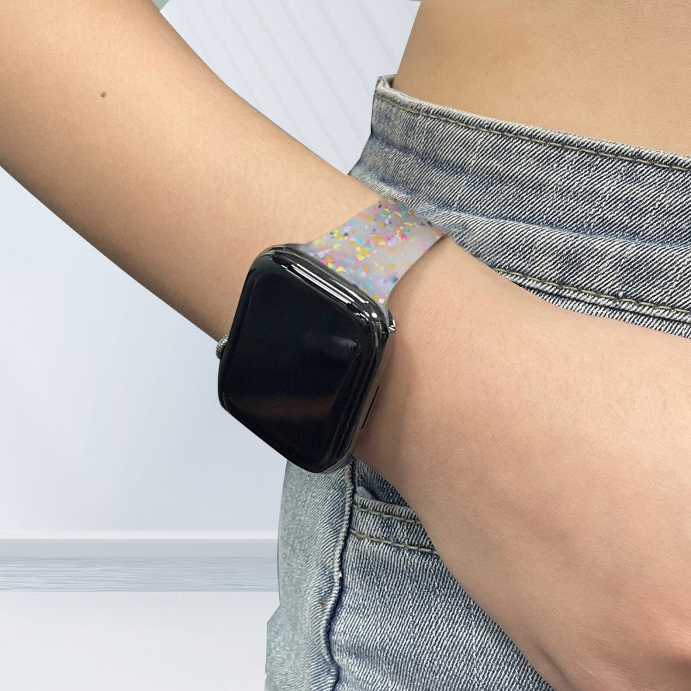 Sejt Silikone Universal Rem passer til Apple Smartwatch - Gennemsigtig#serie_5
