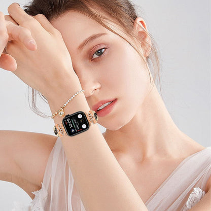Rose Gold Buckle Wristband Apple Watch Universal 49mm/45mm/44mm/42mm Strap - Snake Texture#serie_4