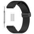 Huawei Watch GT 4 46mm / Samsung Galaxy Watch3 45mm / Garmin Venu 3 Black Buckle Watchband 22mm Magnetic Silicone Strap