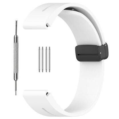 Mega Fed Silikone Universal Rem passer til Smartwatch - Hvid#serie_3