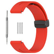 Huawei Watch GT 4 46mm / Samsung Galaxy Watch3 45mm / Garmin Venu 3 Black Buckle Watchband 22mm Magnetic Silicone Strap