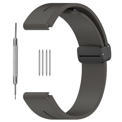Mega Fed Silikone Universal Rem passer til Smartwatch - Sølv#serie_10