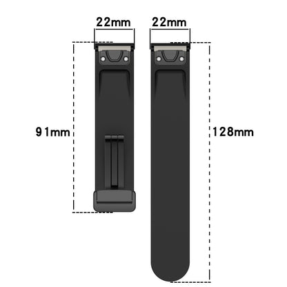Huawei Watch GT 4 46mm / Samsung Galaxy Watch3 45mm / Garmin Venu 3 Black Buckle Watchband 22mm Magnetic Silicone Strap - Dark Grey#serie_10