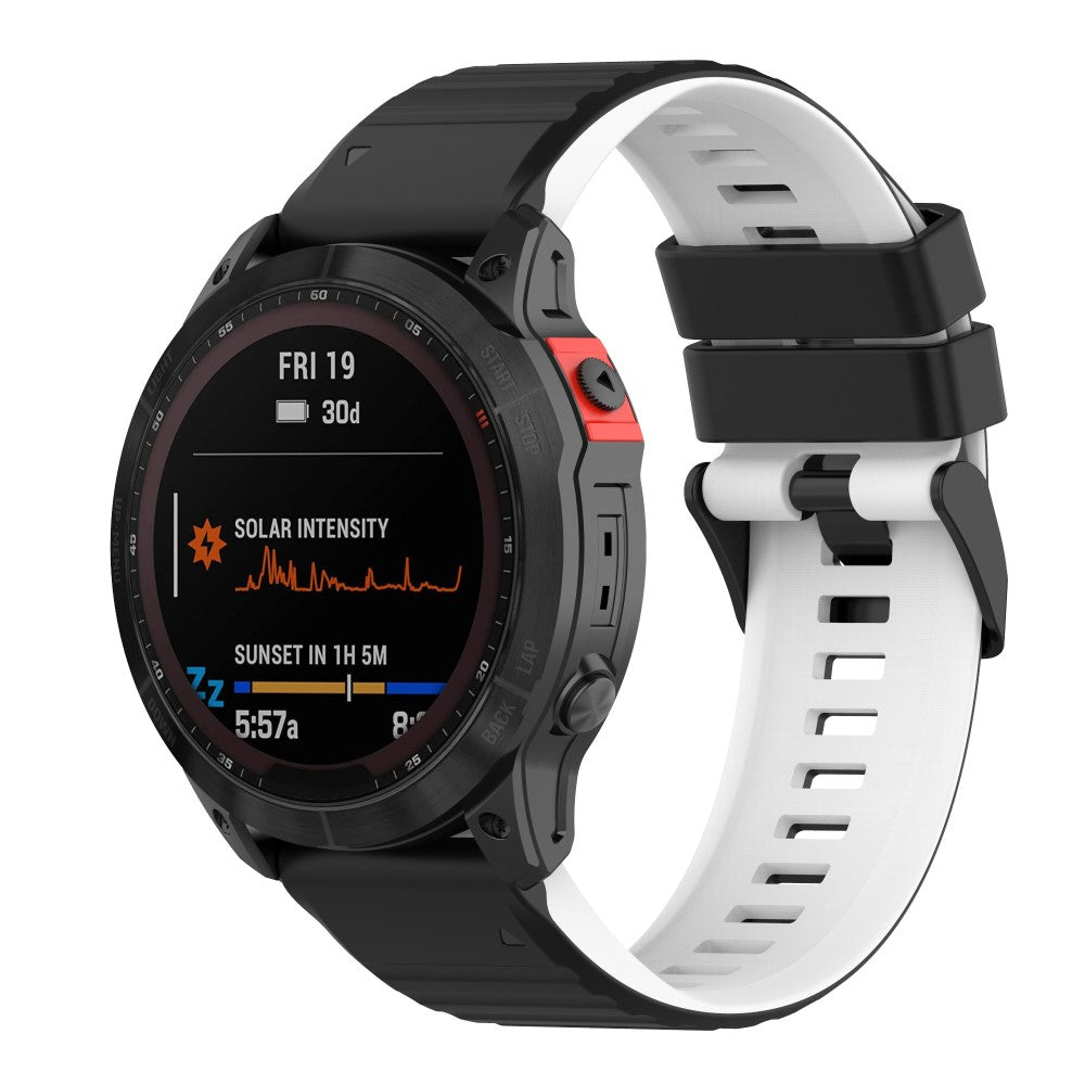 Super Nydelig Silikone Universal Rem passer til Smartwatch - Sort#serie_1