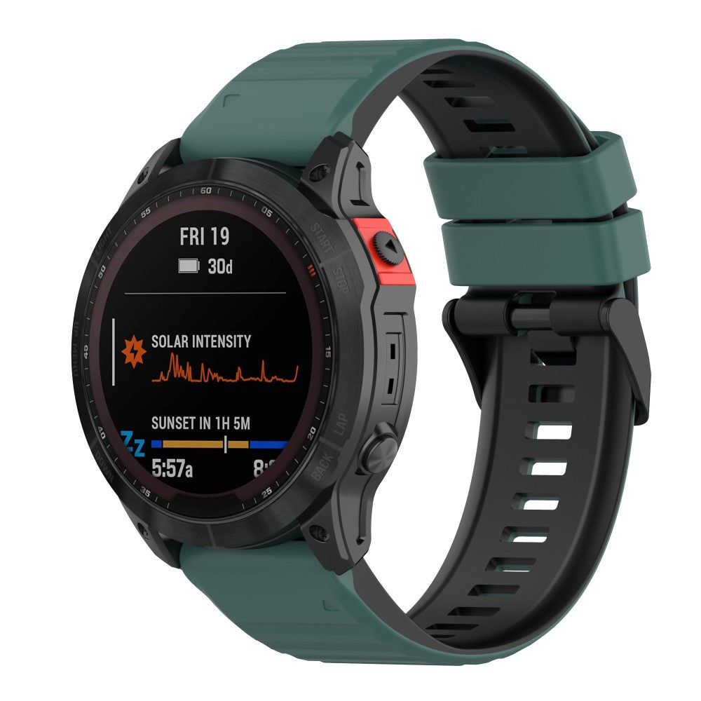 Super Nydelig Silikone Universal Rem passer til Smartwatch - Grøn#serie_3