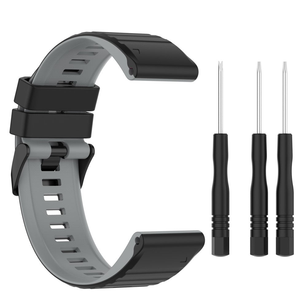 Super Nydelig Silikone Universal Rem passer til Smartwatch - Sølv#serie_5