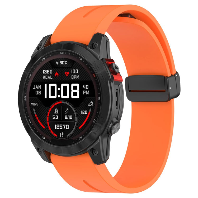 Holdbart Silikone Universal Rem passer til Smartwatch - Orange#serie_4