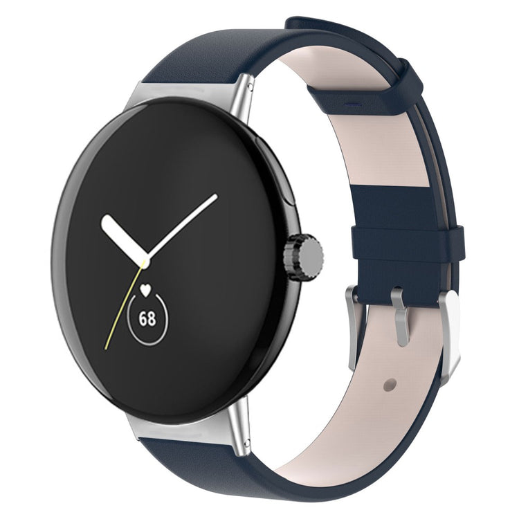 Kunstlæder Universal Rem passer til Google Pixel Watch / Google Pixel Watch 2 - Blå#serie_4