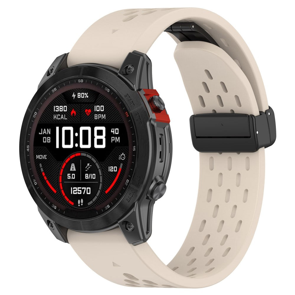 Vildt Fantastisk Silikone Universal Rem passer til Garmin Smartwatch - Hvid#serie_9