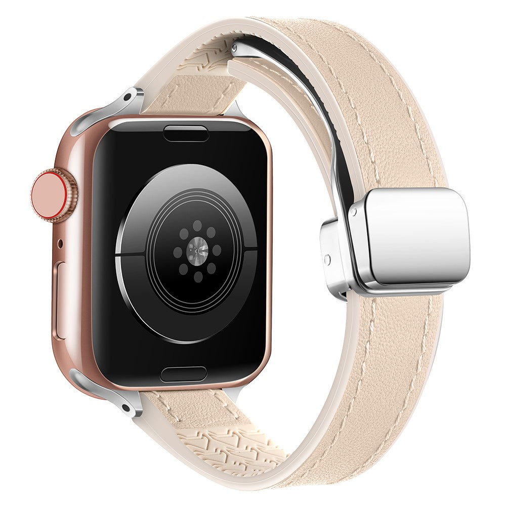 Super Godt Kunstlæder Universal Rem passer til Apple Smartwatch - Hvid#serie_12