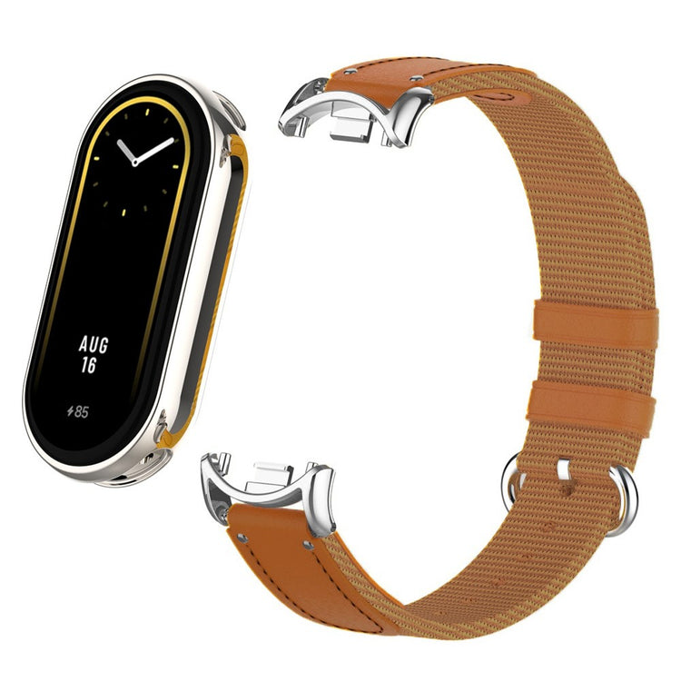 Super Nydelig Nylon Rem passer til Xiaomi Smart Band 8 - Brun#serie_2