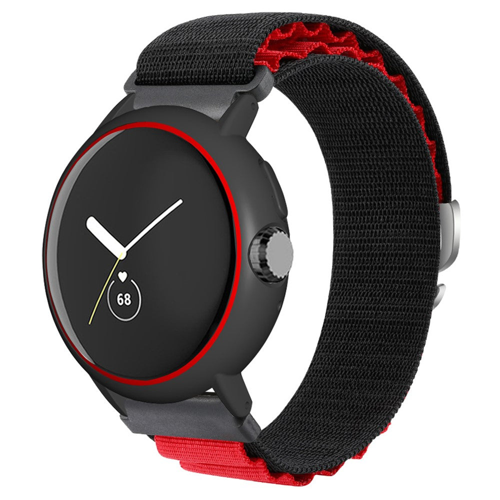 Nylon Universal Rem passer til Google Pixel Watch / Google Pixel Watch 2 - Sort#serie_2