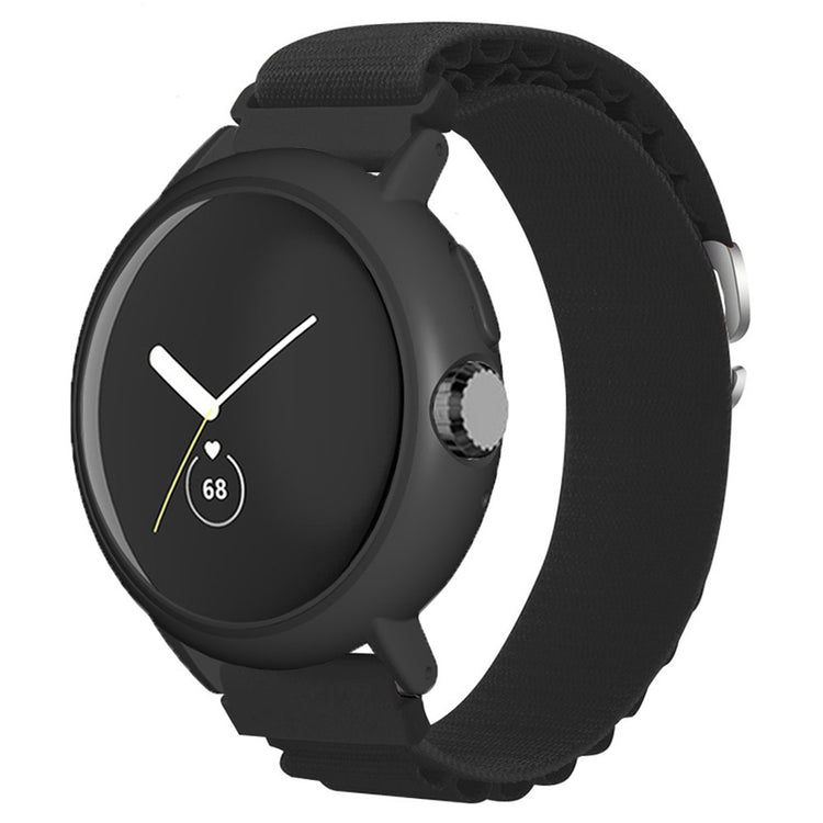 Nylon Universal Rem passer til Google Pixel Watch / Google Pixel Watch 2 - Sort#serie_3