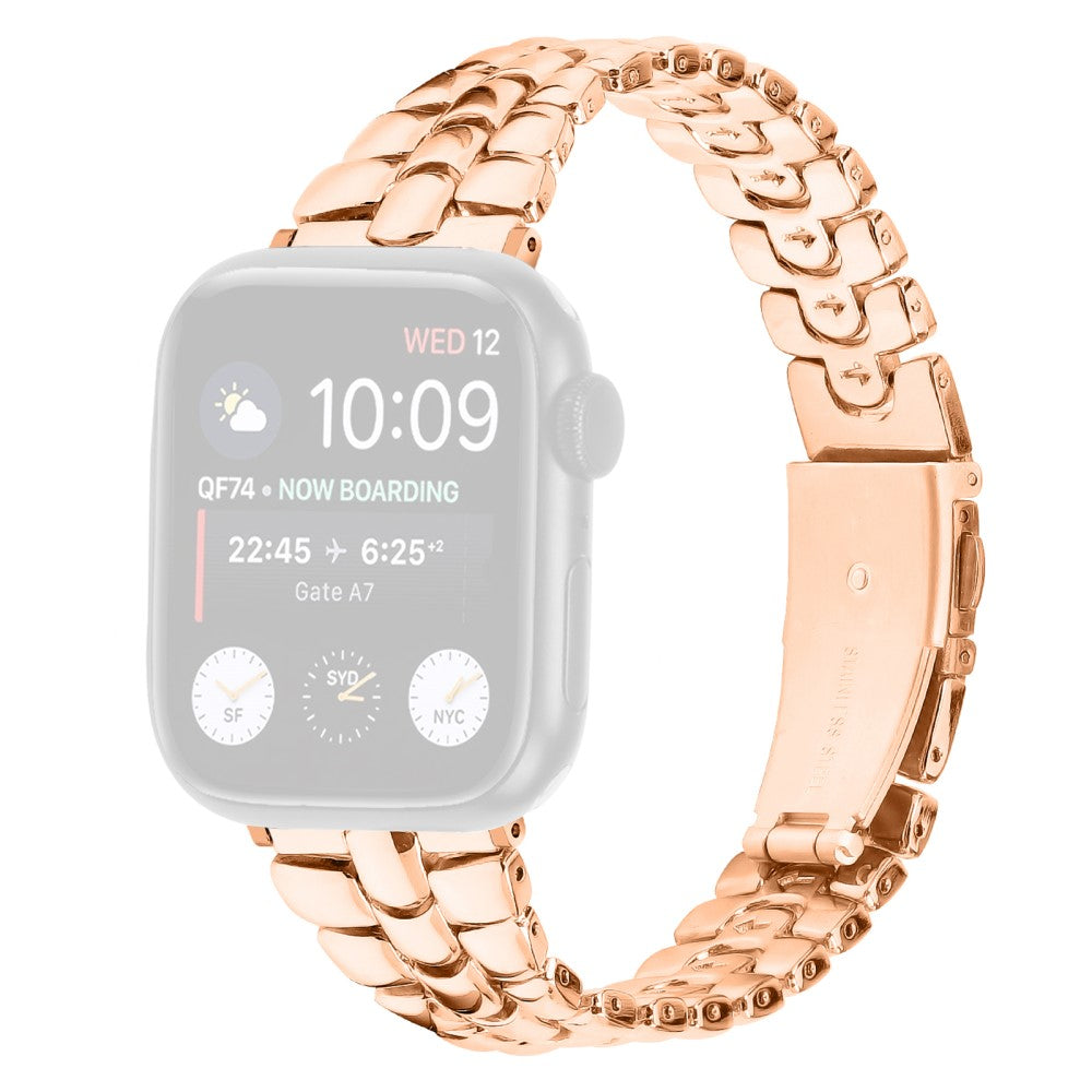 Helt Vildt Elegant Metal Universal Rem passer til Apple Smartwatch - Pink#serie_3