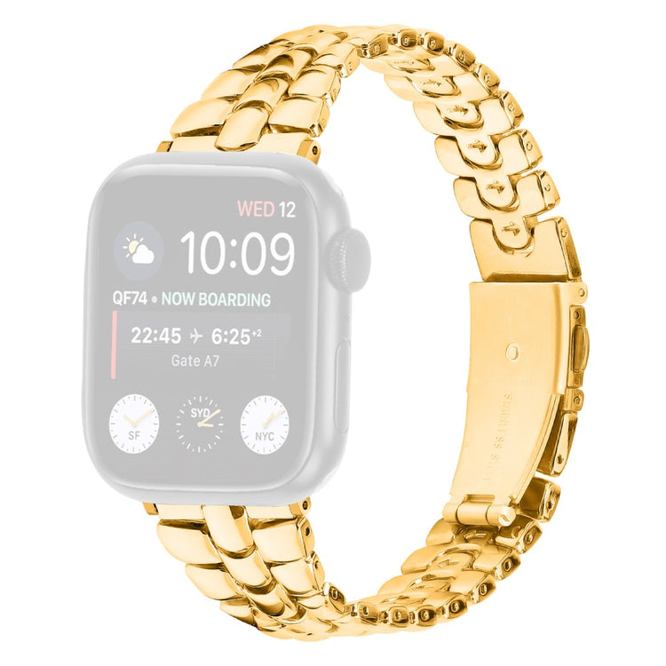 Helt Vildt Cool Metal Universal Rem passer til Apple Smartwatch - Guld#serie_1