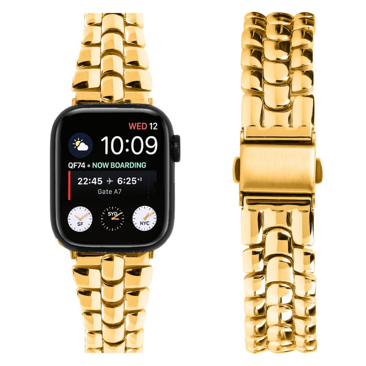 Helt Vildt Cool Metal Universal Rem passer til Apple Smartwatch - Guld#serie_1