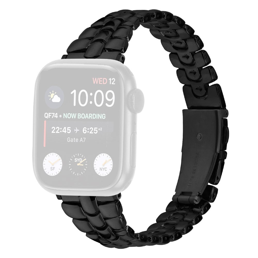 Helt Vildt Cool Metal Universal Rem passer til Apple Smartwatch - Sort#serie_2