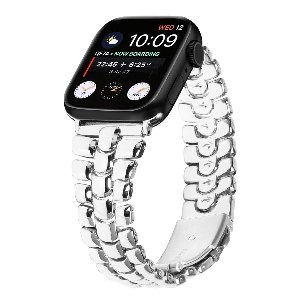 Helt Vildt Cool Metal Universal Rem passer til Apple Smartwatch - Sølv#serie_4