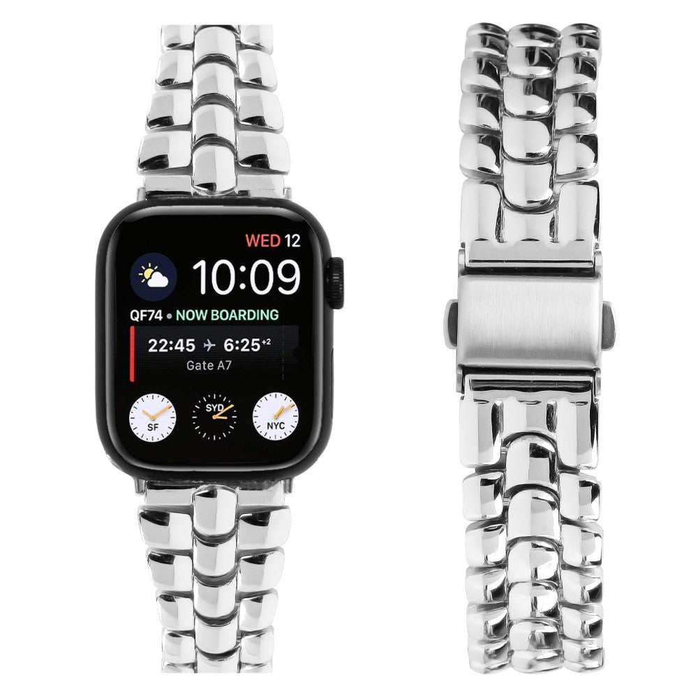 Helt Vildt Cool Metal Universal Rem passer til Apple Smartwatch - Sølv#serie_4