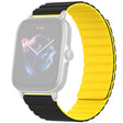 Huami Amazfit GTS 4 / 3 / 2 / 1 / mini Silicone Watch Strap 20mm Magnetic Sports Band - Black+Yellow