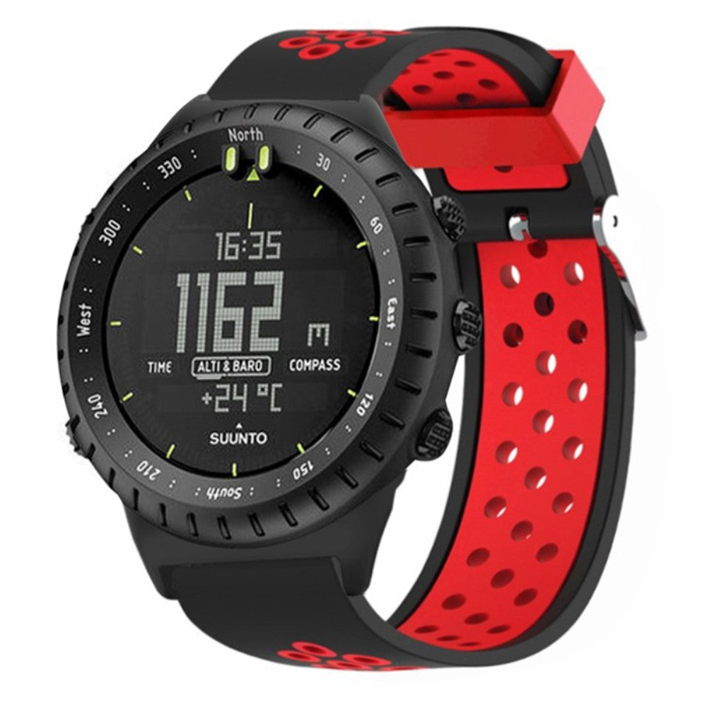 Vildt Elegant Silikone Rem passer til Suunto Core - Rød#serie_1