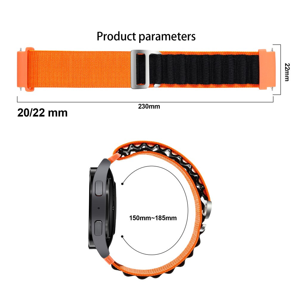 Rigtigt Cool Nylon Rem passer til 20mm - Flerfarvet#serie_9