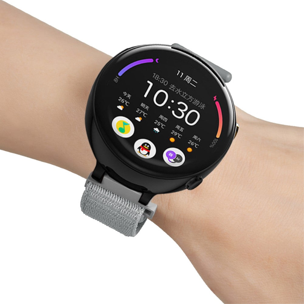 Rigtigt Elegant Nylon Rem passer til Amazfit Verge 2 - Sølv#serie_3