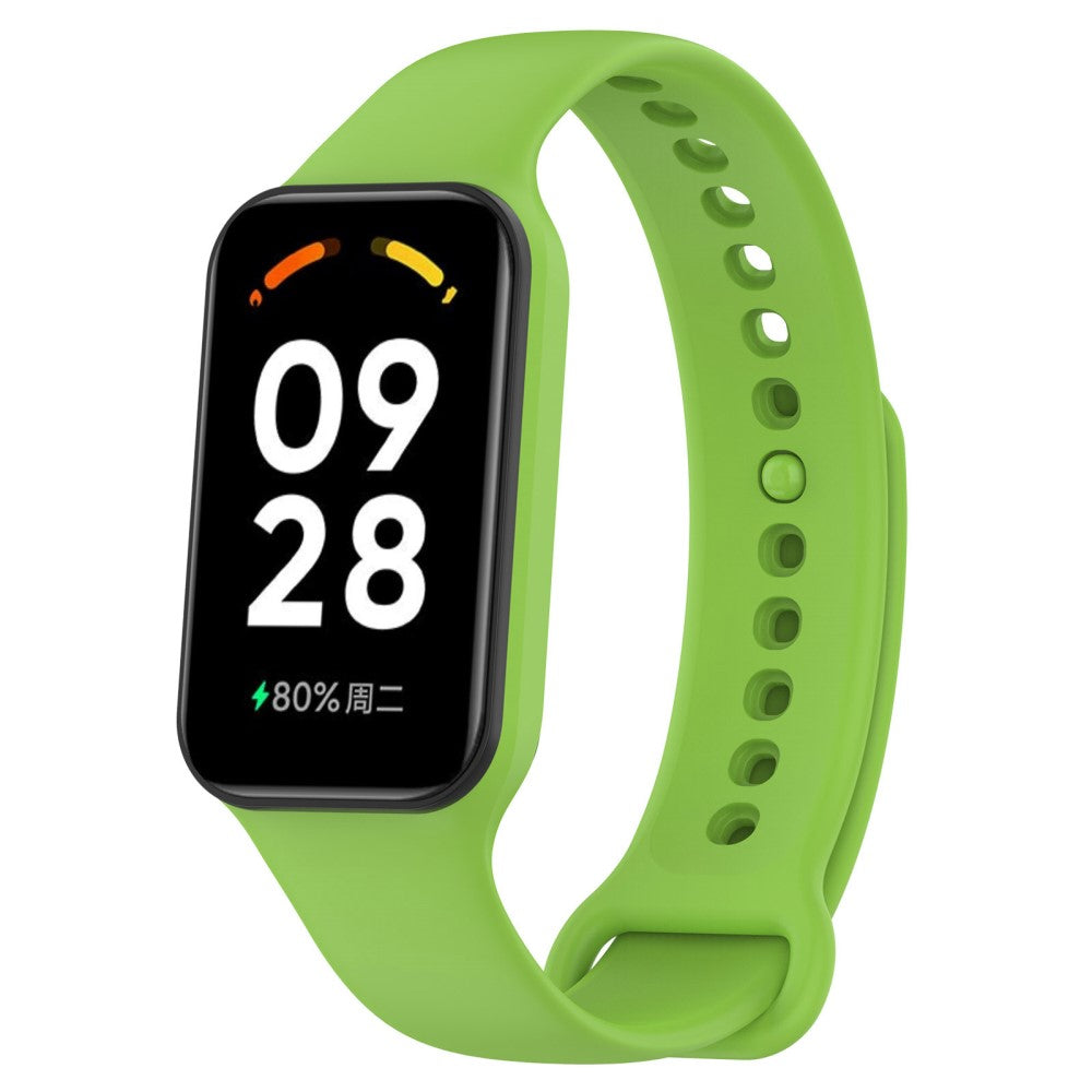 Silikone Universal Rem passer til Xiaomi Redmi Band 2 / Xiaomi Smart Band 8 Active - Grøn#serie_11