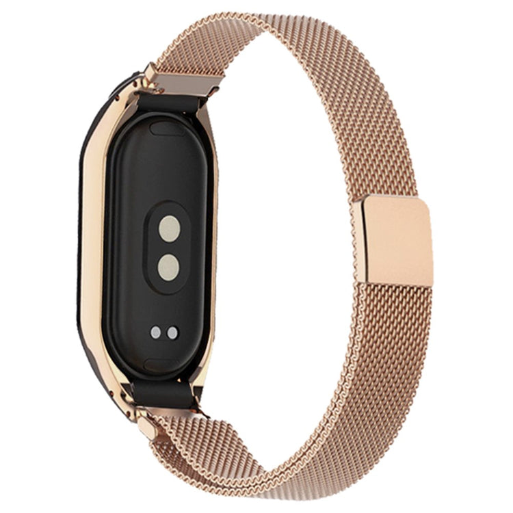 Godt Metal Rem passer til Xiaomi Smart Band 8 - Guld#serie_4