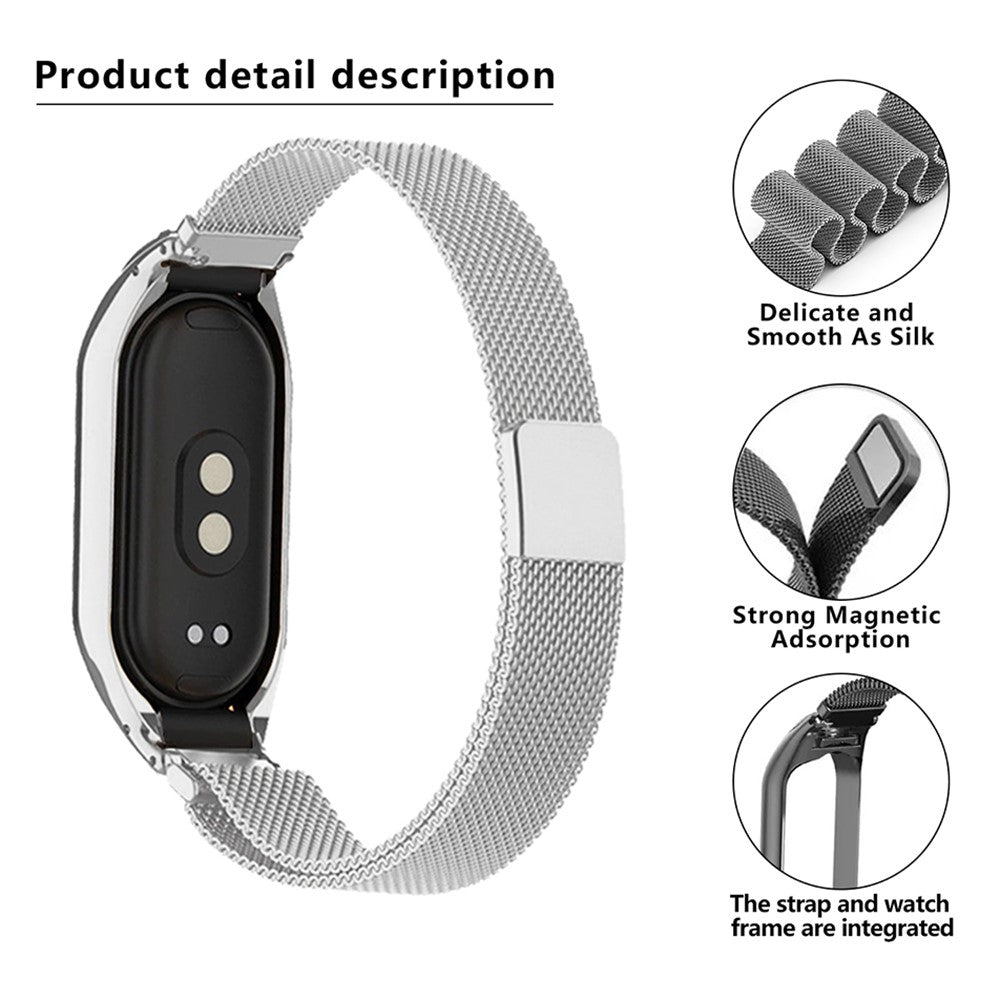 Metal Universal Rem passer til Xiaomi Mi Band 3 / Xiaomi Mi Smart Band 4 - Sølv#serie_1