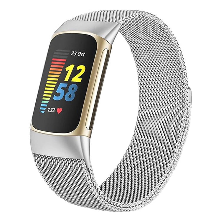 Godt Metal Universal Rem passer til Fitbit Charge 5 / Fitbit Charge 6 - Sølv#serie_6