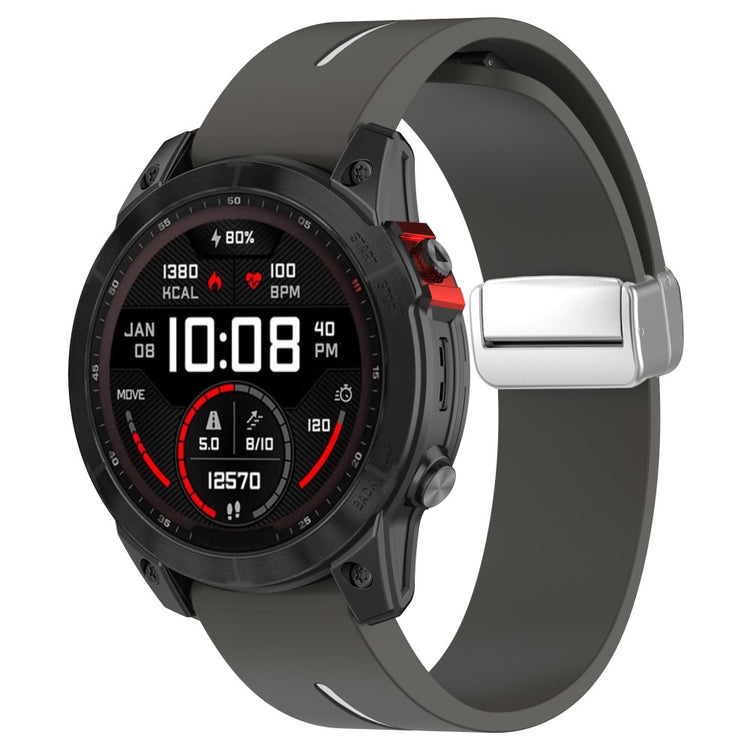 Super Fantastisk Silikone Universal Rem passer til Smartwatch - Sølv#serie_7