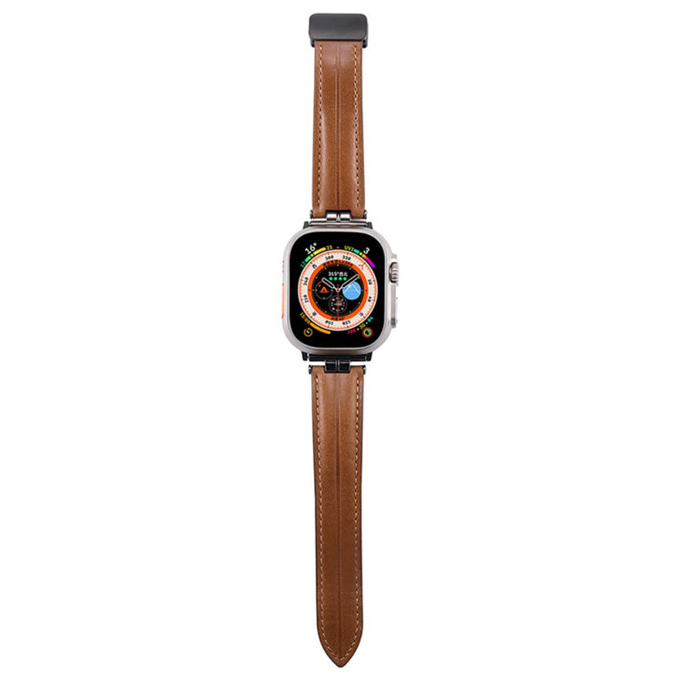 Super Fint Kunstlæder Universal Rem passer til Apple Smartwatch - Brun#serie_10