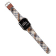Apple Watch Series 49mm - 45mm - 44mm - 42mm Universal Leather Watch Strap - Blue+Grey+Brown