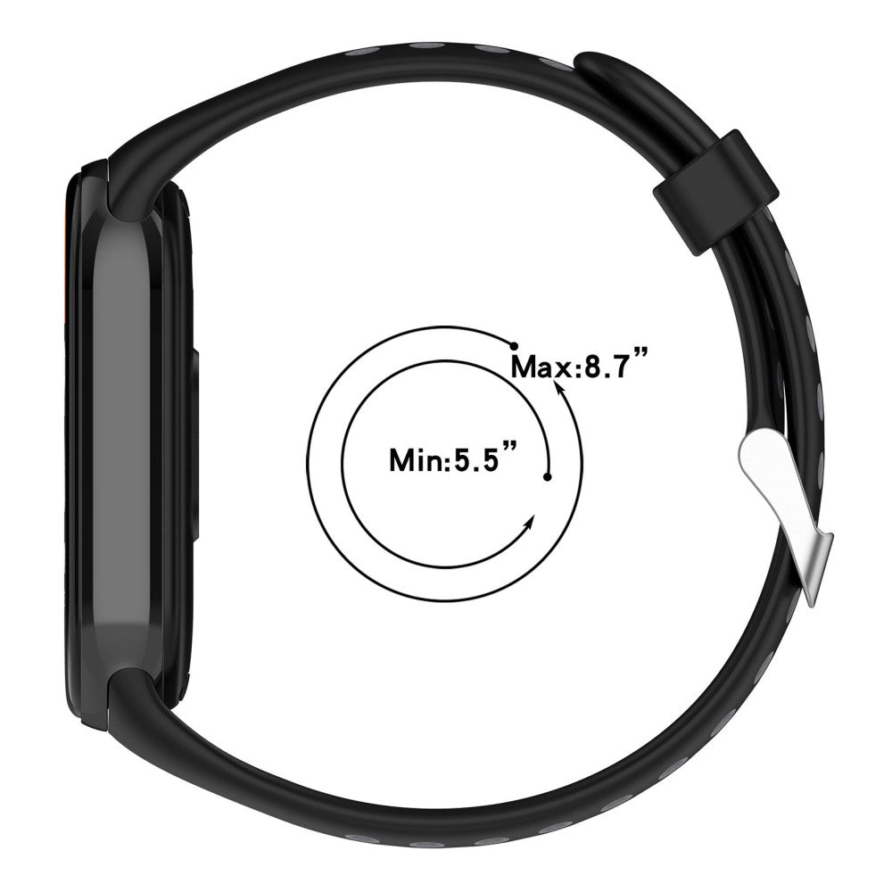 Vildt Sejt Silikone Rem passer til Xiaomi Smart Band 8 - Hvid#serie_3