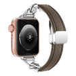 Apple Watch Series 41mm - 40mm - 38mm Universal Genuine Cow Leather Watch Strap - Tan