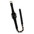 Apple Watch 41mm / 40mm / 38mm Smart Watchband Dual Layer Strap - Black+Gold Chain Chain
