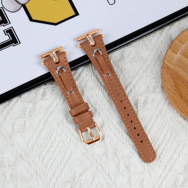 TicWatch E / 2 / C2 Watchband Adjustable Genuine Cow Leather Strap - Brown#serie_5