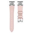 GarminMove 3 / Vivomove 3 Watchband with Rhinestone Crown Decor Genuine Cow Leather Strap Siver Connector