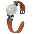 Google Pixel Watch Crown Rhinestone Decor Genuine Cow Leather Wrist Band Strap