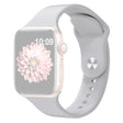 KALEBOL Apple Watch 49mm / 45mm / 44mm / 42mm Silicone Watch Straps, Size: S / M - Light Grey