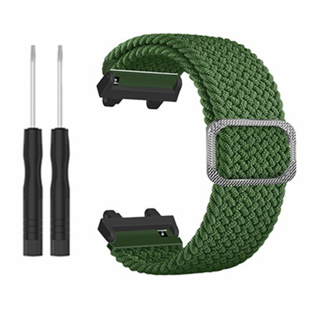 Rigtigt Godt Nylon Rem passer til Amazfit Active Edge - Grøn#serie_11