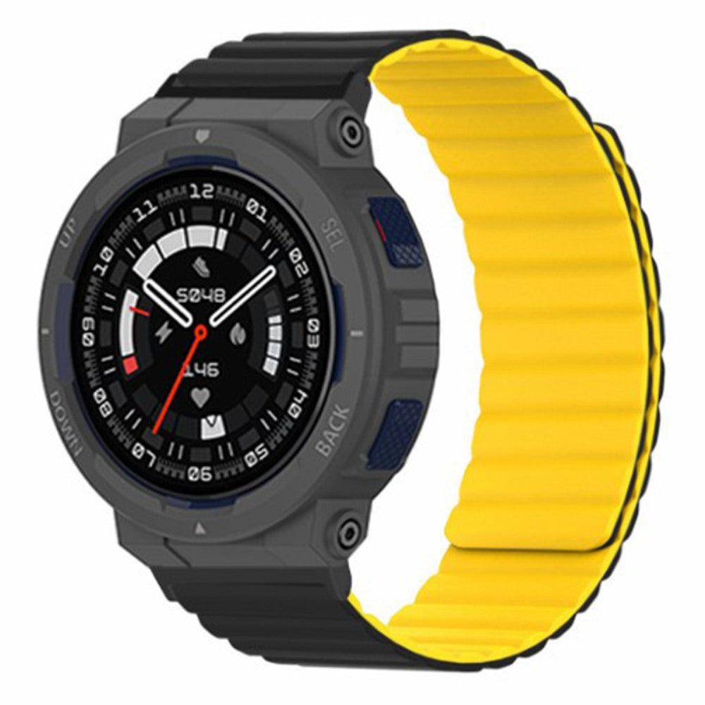 Helt Vildt Elegant Silikone Rem passer til Amazfit Active Edge - Gul#serie_2