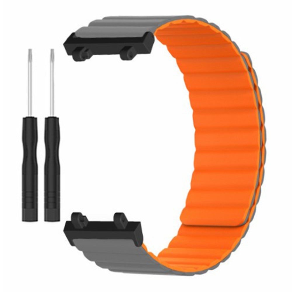 Helt Vildt Elegant Silikone Rem passer til Amazfit Active Edge - Orange#serie_4