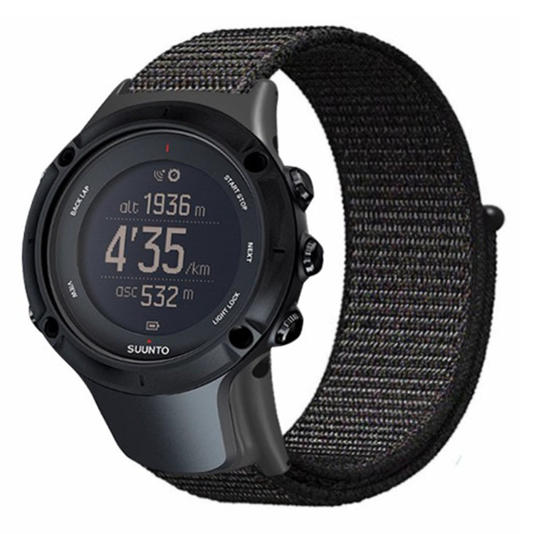 Vildt Fint Nylon Universal Rem passer til Suunto Smartwatch - Sort#serie_3