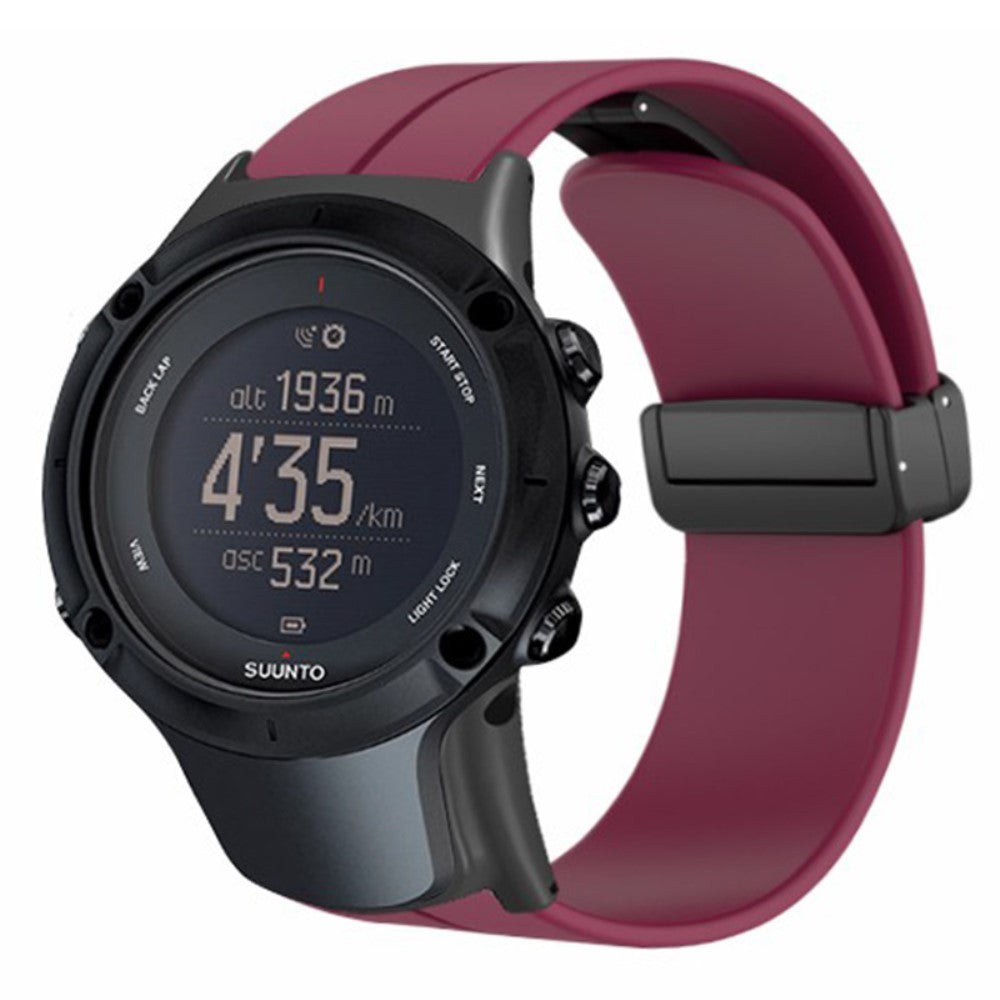 Rigtigt Flot Silikone Universal Rem passer til Suunto Smartwatch - Rød#serie_8