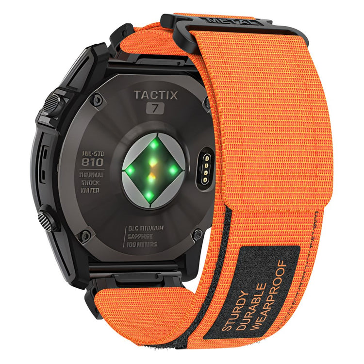 Rigtigt Elegant Nylon Universal Rem passer til Garmin Smartwatch - Orange#serie_2